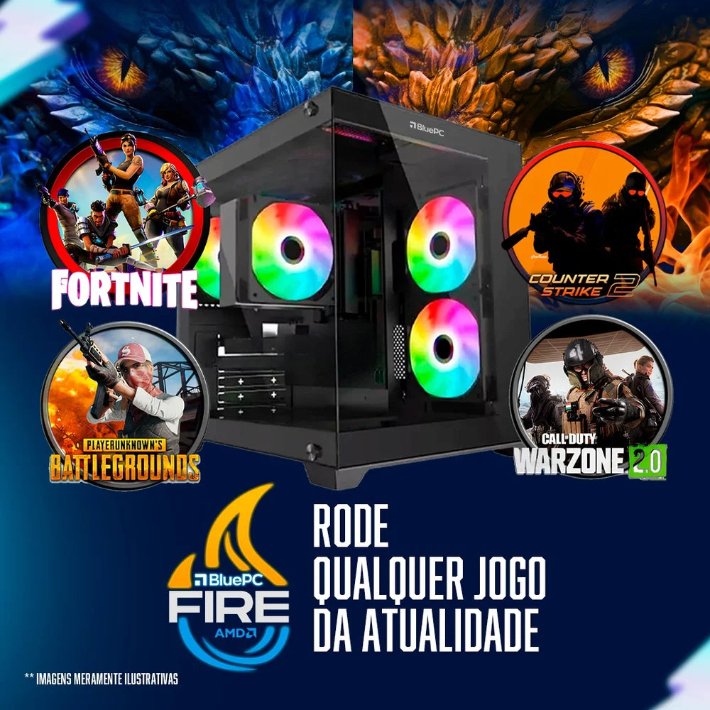 Pc Gamer | RYZEN 5 5600GT | 16GB DE RAM | SSD 500GB| BLACK | RTX3050 8GB