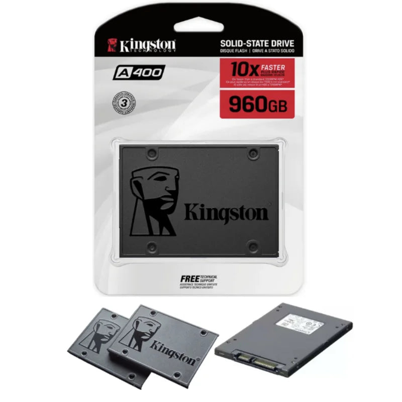SSD KINGSTON 960GB SATA3, LEITURA/GRAVAÇÃO 500/450MB/S, SA400S37/960GB