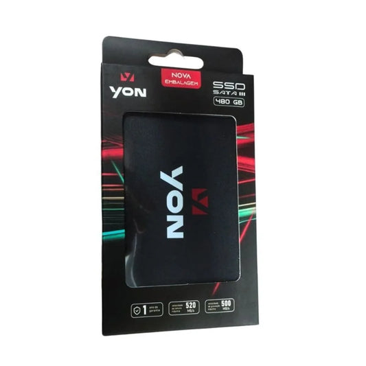 SSD INTERNO YON S220, 480 GB, SATA III 6 GBS, 2.5, LEITURA 550 MBS, GRAVAÇÃO 520 MBS