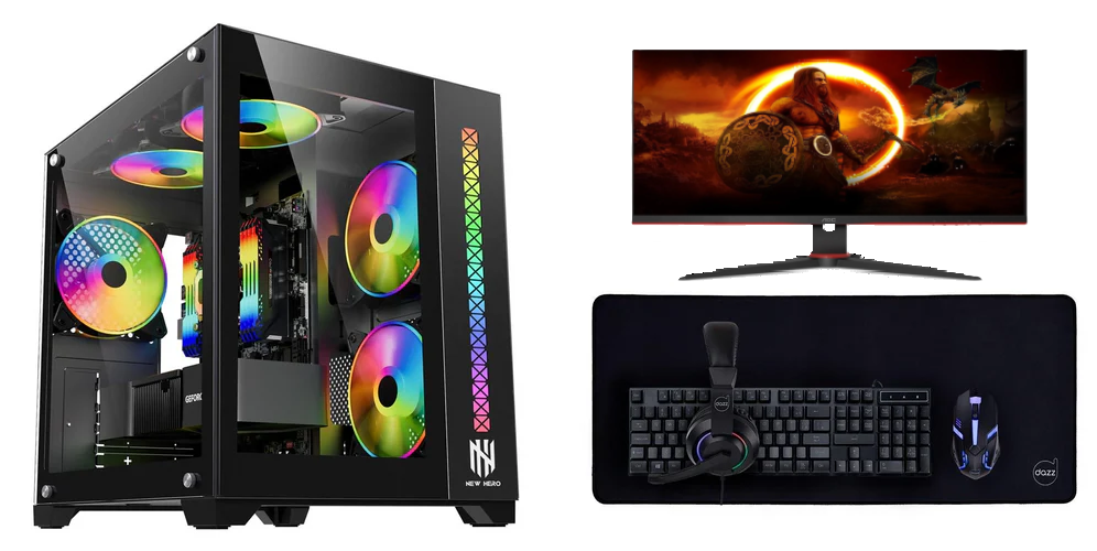 Pc Gamer | RYZEN 5 5600GT | 16GB DE RAM | SSD 500GB| BLACK | RTX3050 8GB | COMPLETO
