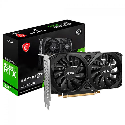 PLACA DE VÍDEO MSI GEFORCE RTX 3050 VENTUS 2X, 6GB GDDR6, 96 BITS