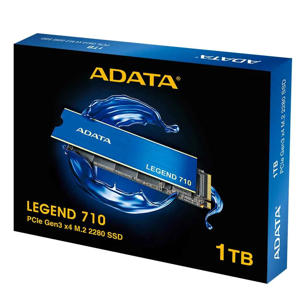 SSD ADATA LEGEND 710, 1TB, M.2 NVME 2280, LEITURA 2400MB/S E GRAVAÇÃO 1800MB/S