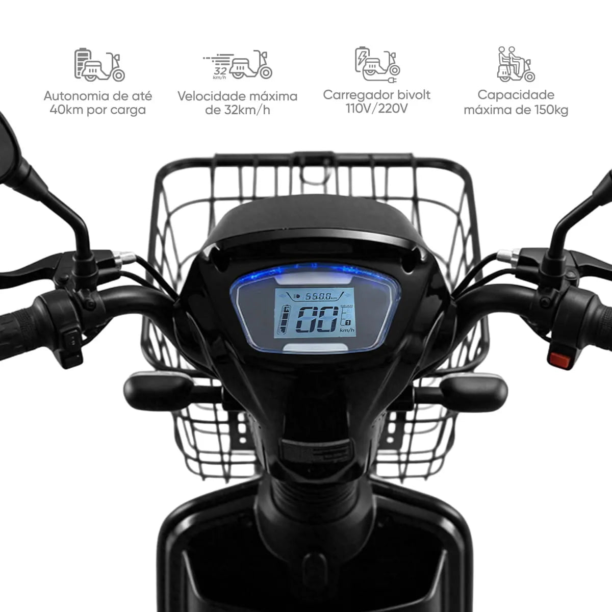 BICICLETA ELÉTRICA TCN BASKET PRETA