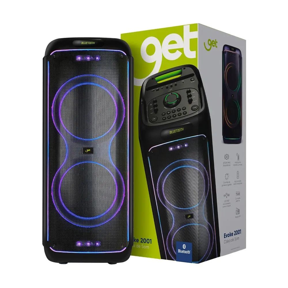 CAIXA DE SOM AMPLIFICADA BLUETOOTH TWS GET EVOKE 2001